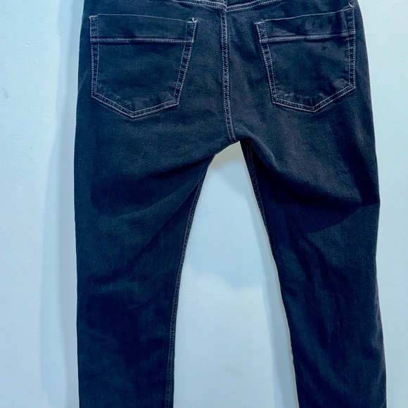 Denim Gold Mens Jeans Size 40/30 Distressed Black Denim Jeans - Picture 2 of 3